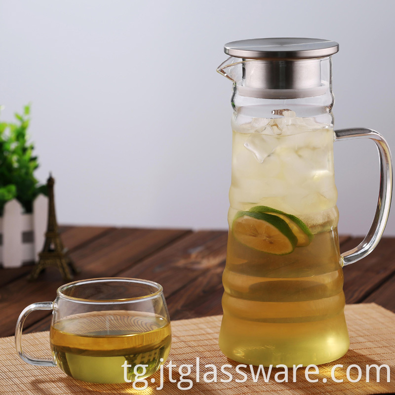 Heat Resistant Glass Beverage Pitcher